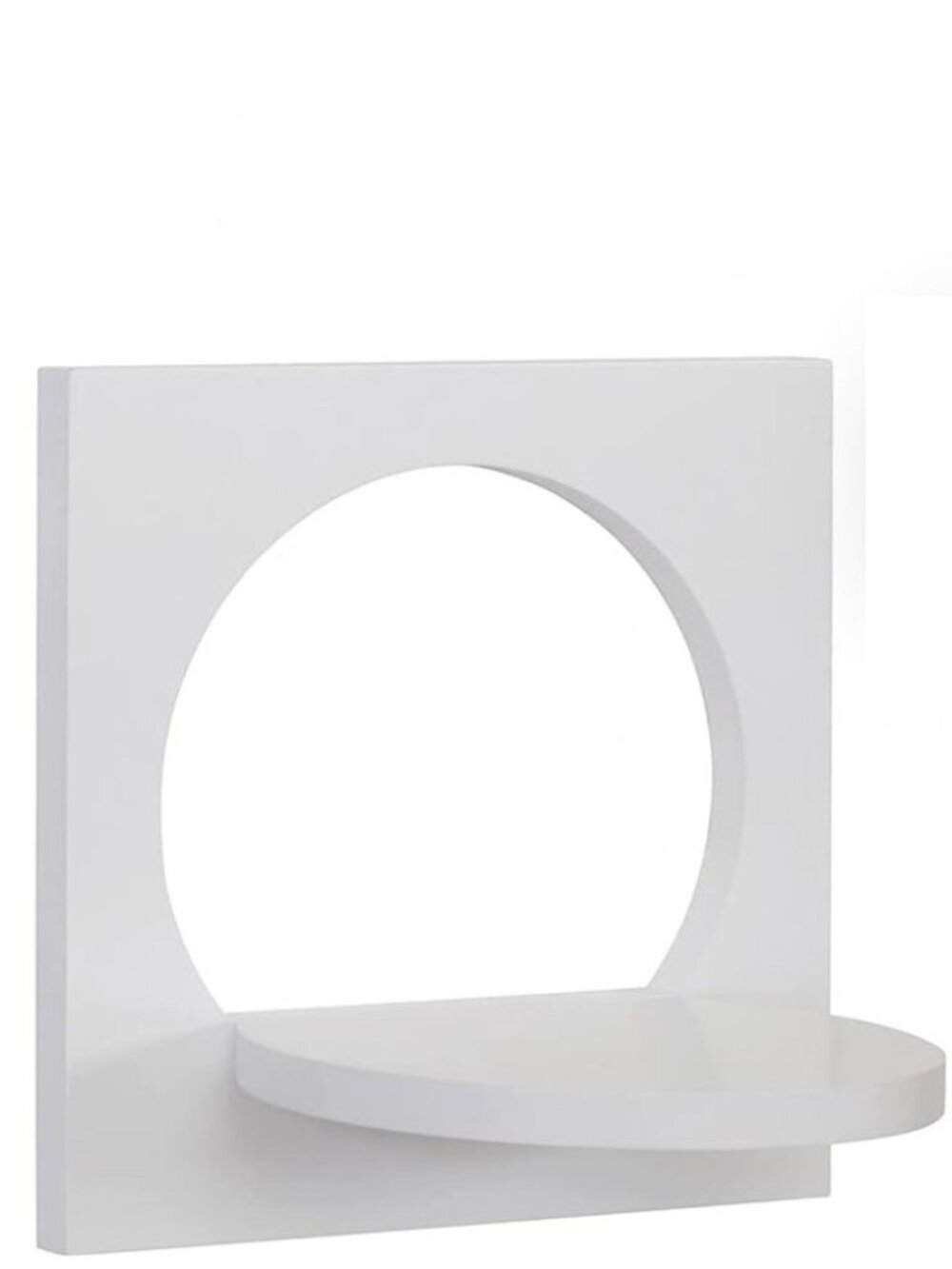 Danya B Set of 2 White Floating Wall Shelves | Modern Silhouette Display Shelves